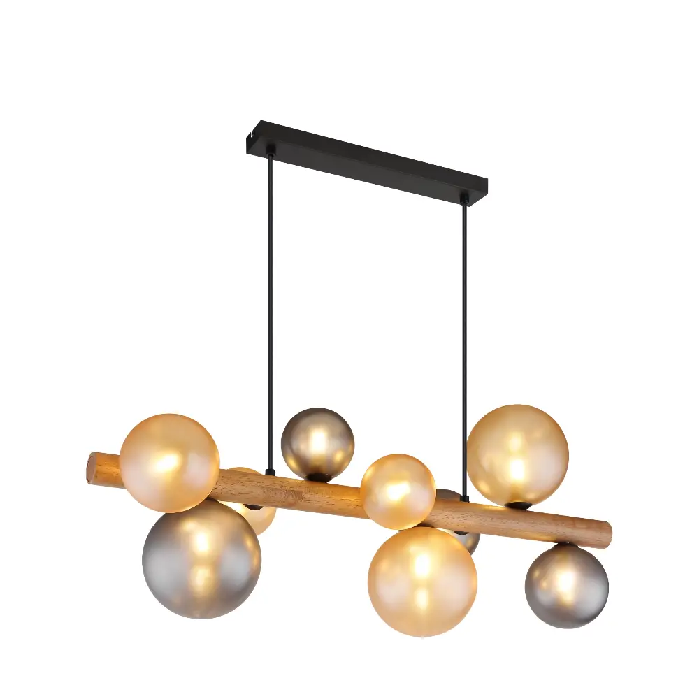 1. Visilica Globo Riha 56133W-9H drvo crna