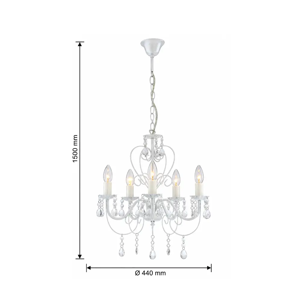 2. Luster Globo Pinja 63126-5 beli