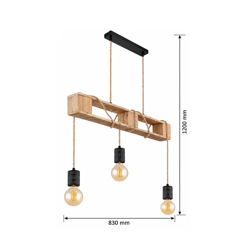 4. Visilica Globo Joelle 54030-3PH drvo crna