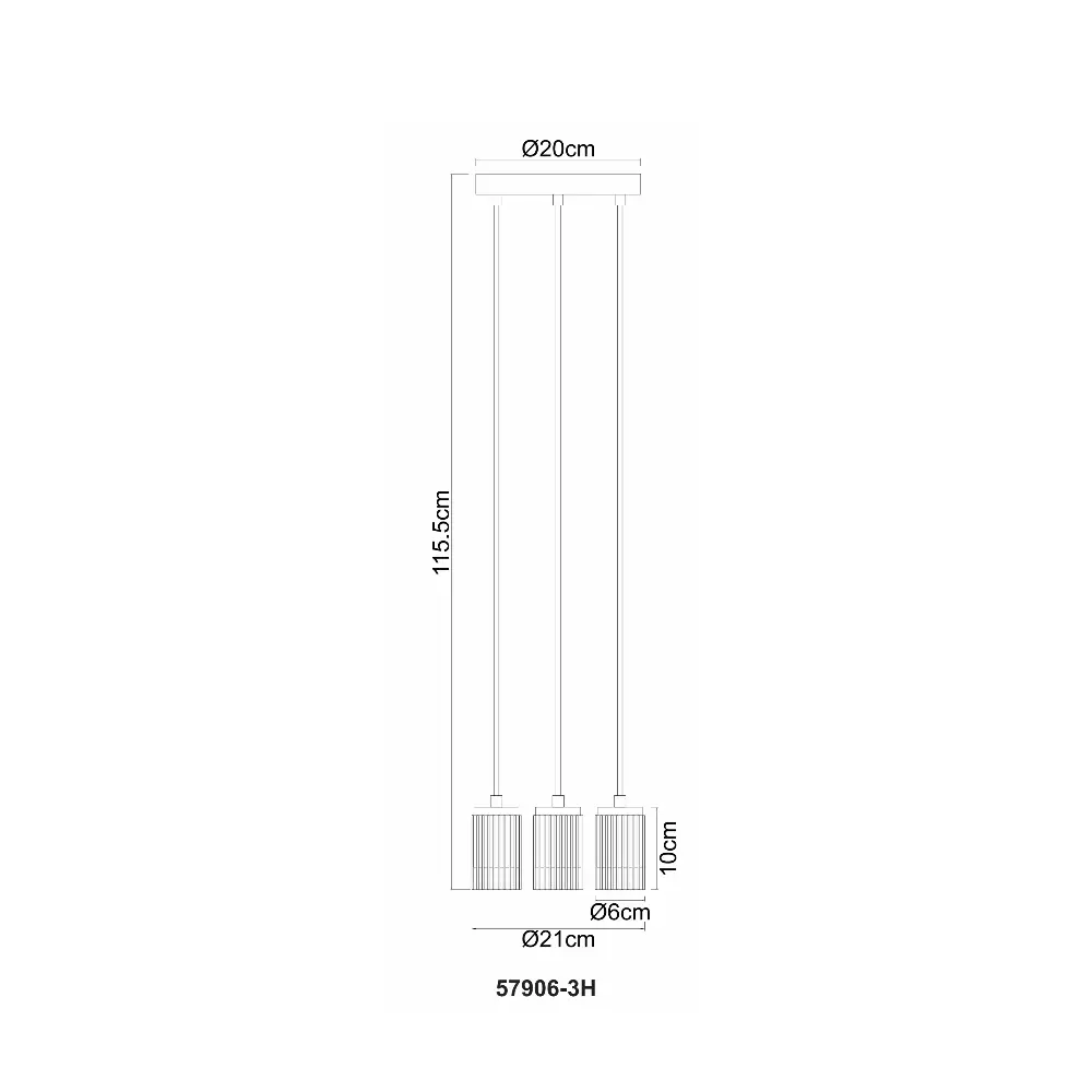 4. Visilica Globo Korben 57906-3H crna