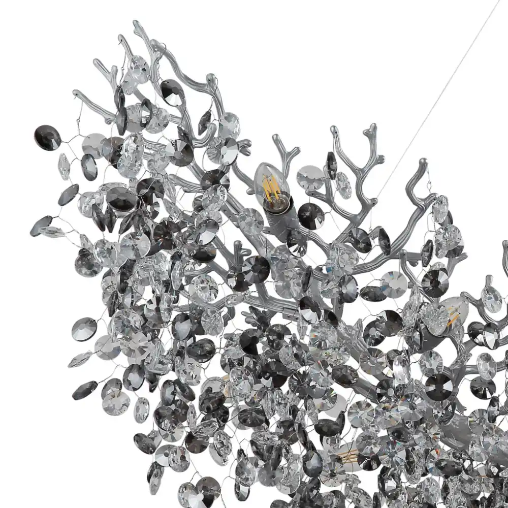 Globo Queena 64138H4S | Luster | srebrna | 16xE14 - Slika 3