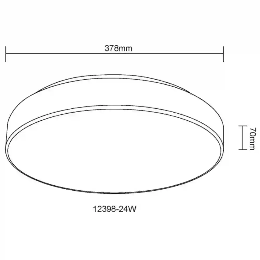 Globo Nielsen 12398-24W | Plafonjera | bela | LED - Slika 4