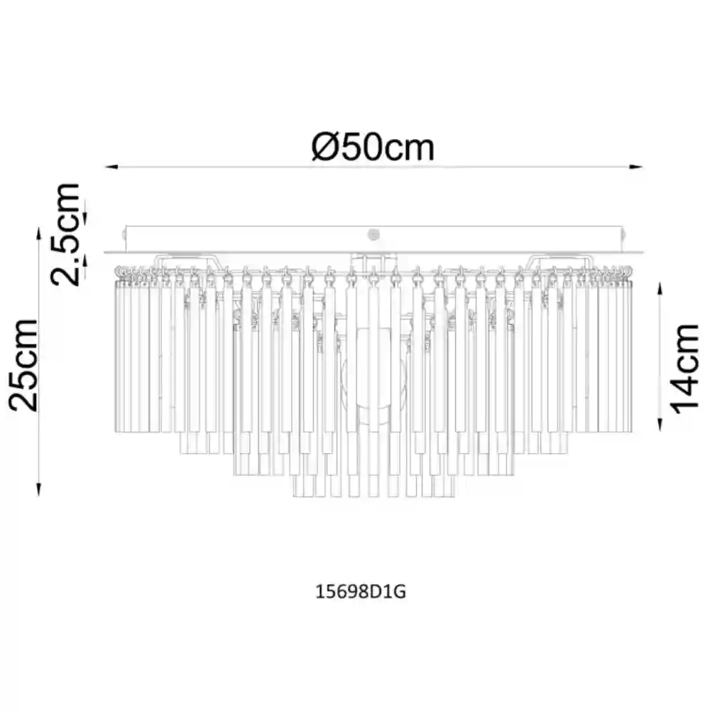 Globo Gorley 15698D1G | Plafonjera | zelena | 5xE27 - Slika 2