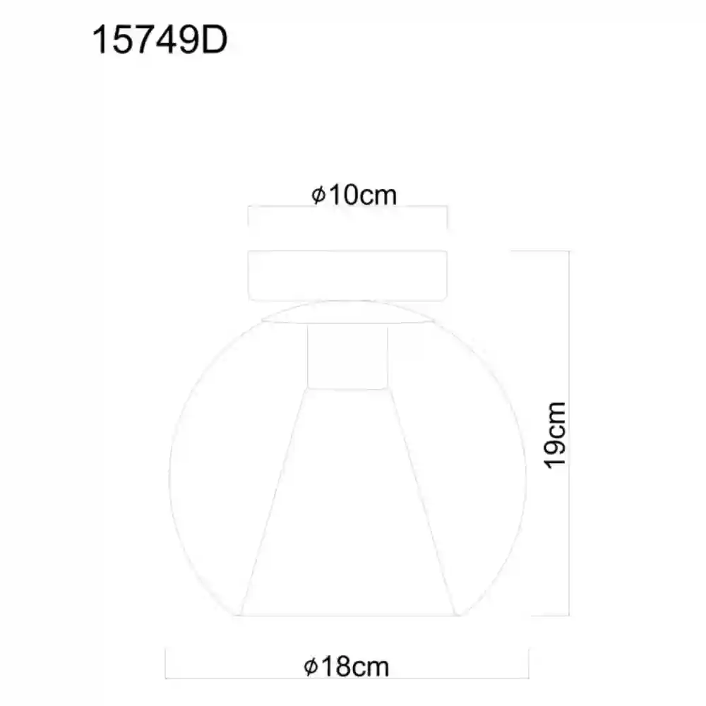 Globo Barry 15749D | Plafonjera | crna | E27 - Slika 2