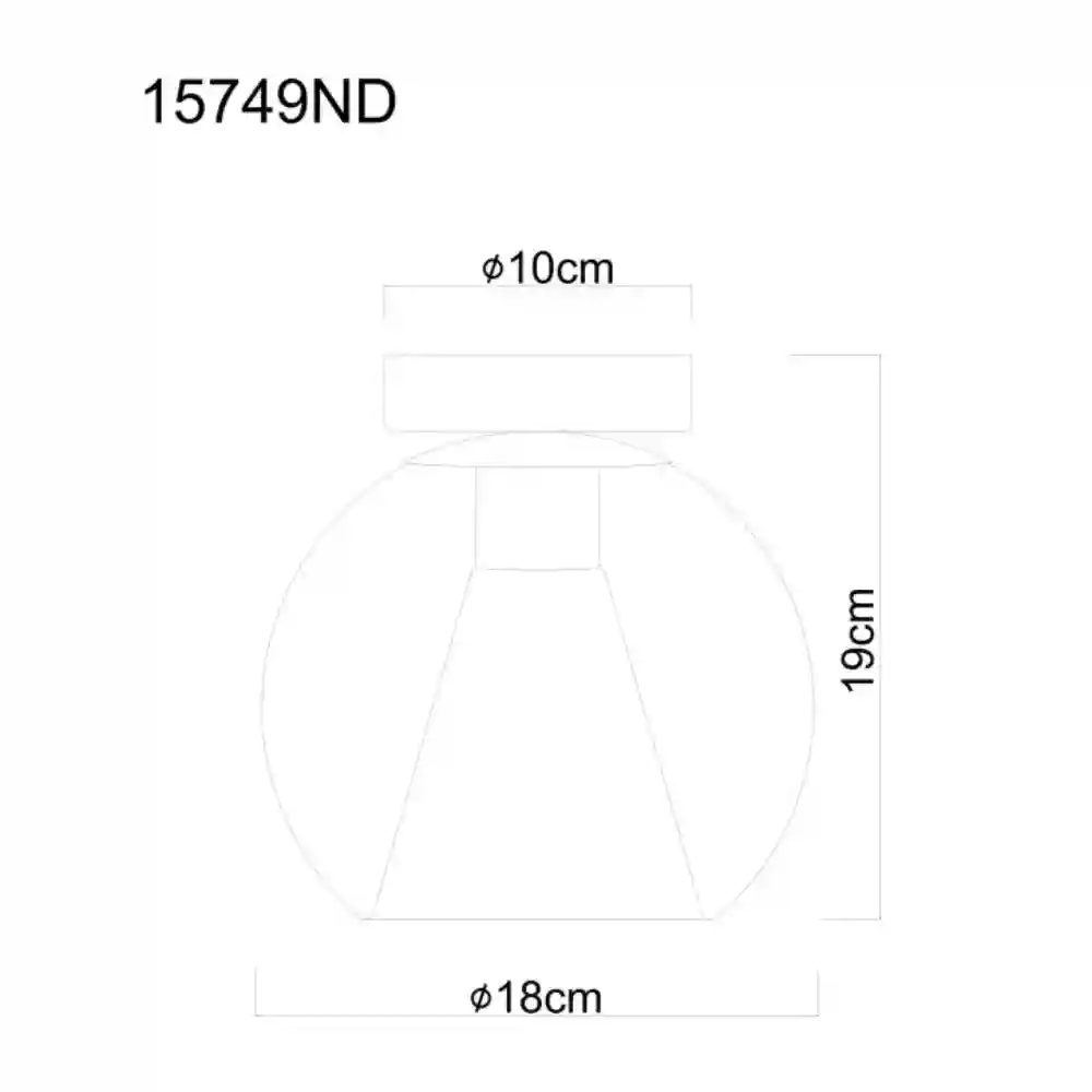 Globo Barry 15749ND | Plafonjera | hrom | E27 - Slika 2