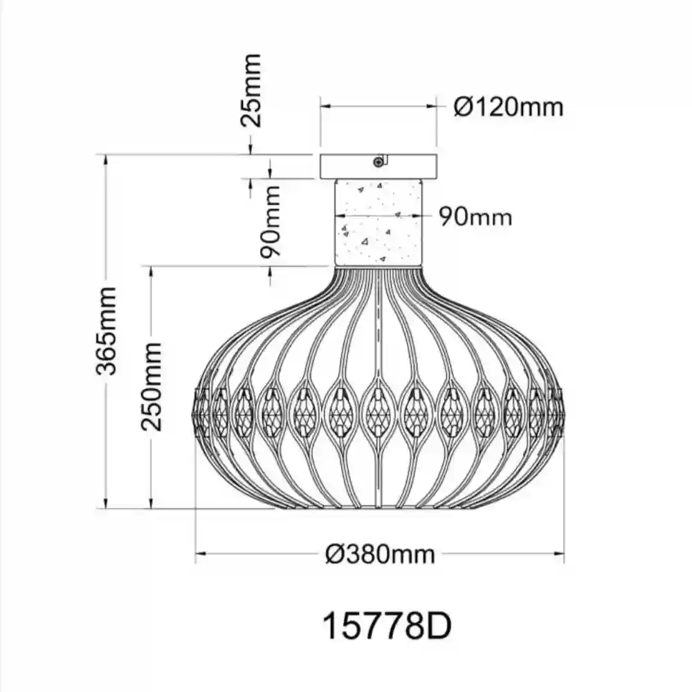 Globo Dorthy 15778D | Plafonjera | crna | E27 - Slika 2