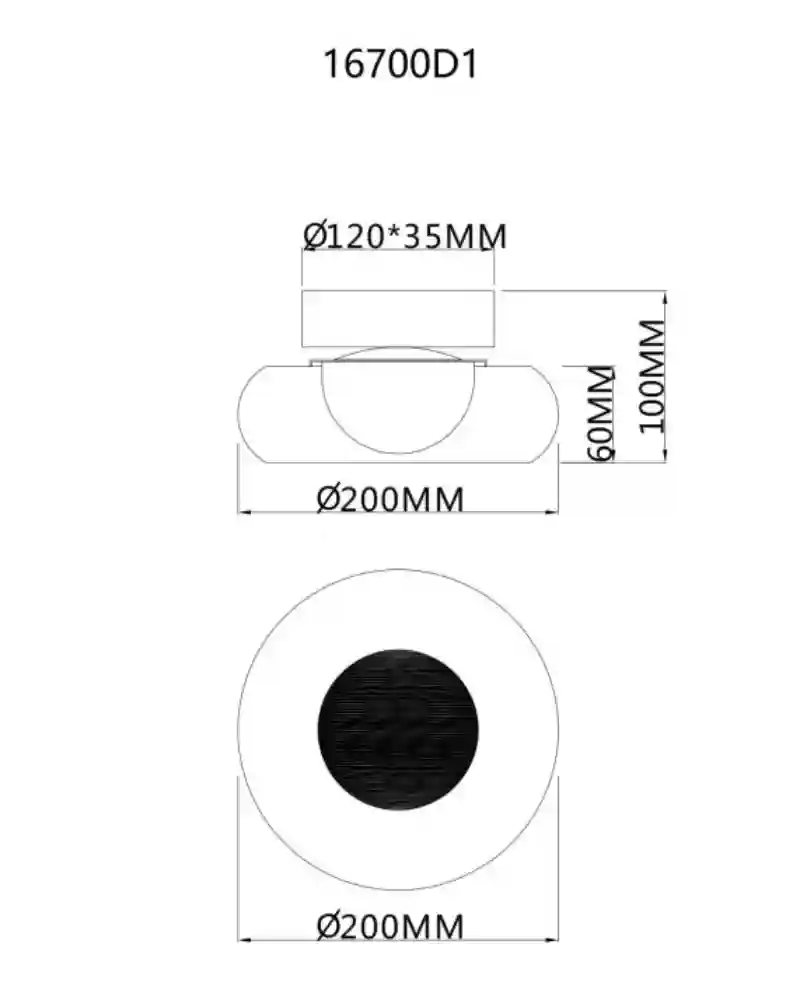 Globo Carlene 16700D1 | Plafonjera | crna | LED - Slika 4