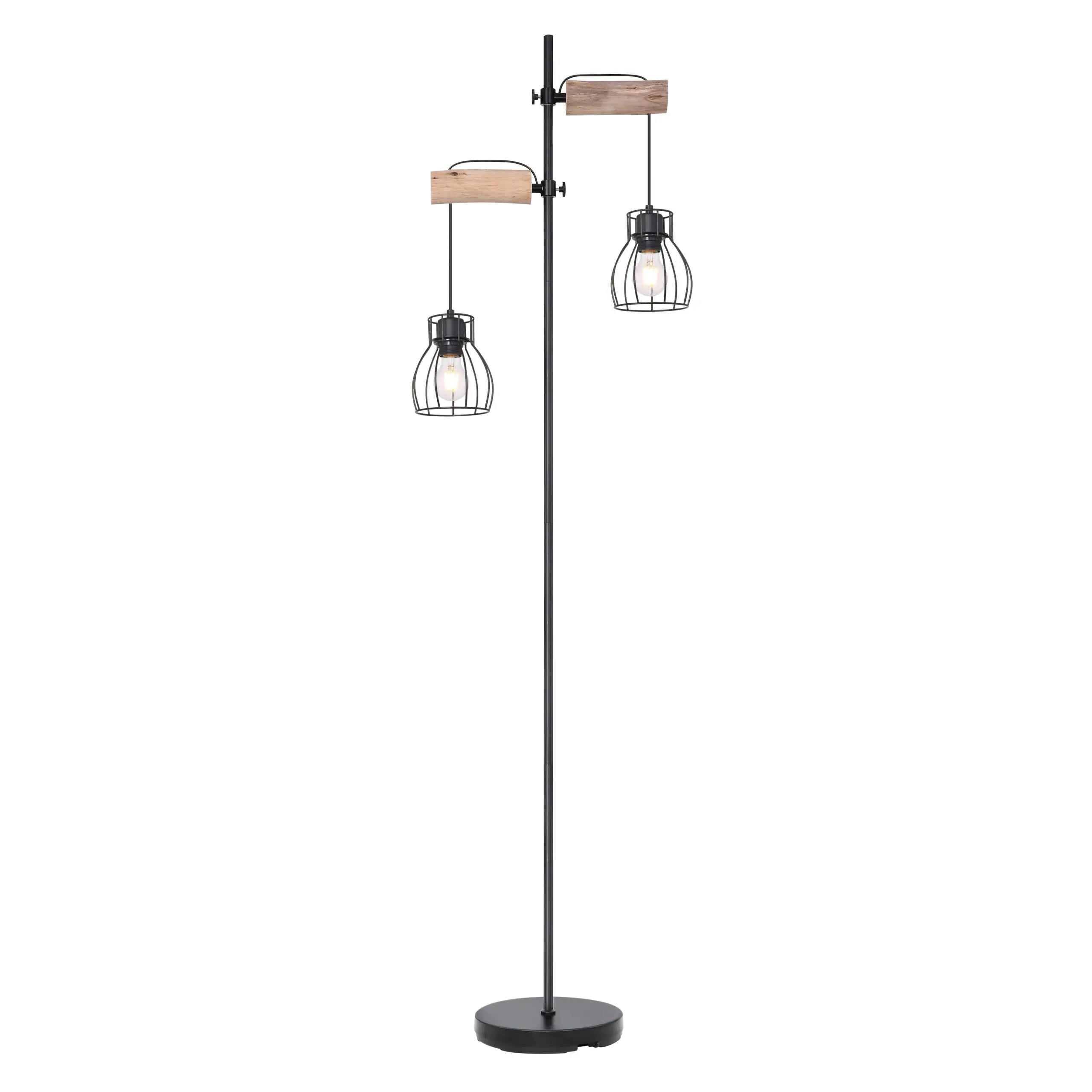 podna lampa Globo Mina 15326-2SN crna drvo