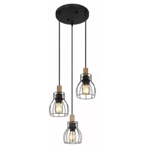 visilica Globo Mina 15326-3H1 crna drvo