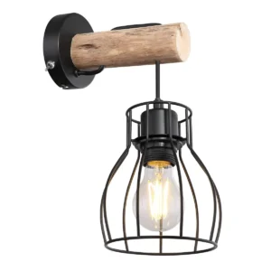 zidna lampa Globo Mina 15326NW crna drvo