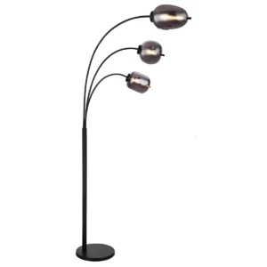 podna lampa Globo Blacky 15345-3S crna