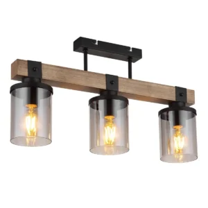 plafonjera Globo Lila 15555-3D crna drvo