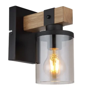 zidna lampa Globo Lila 15555W crna drvo