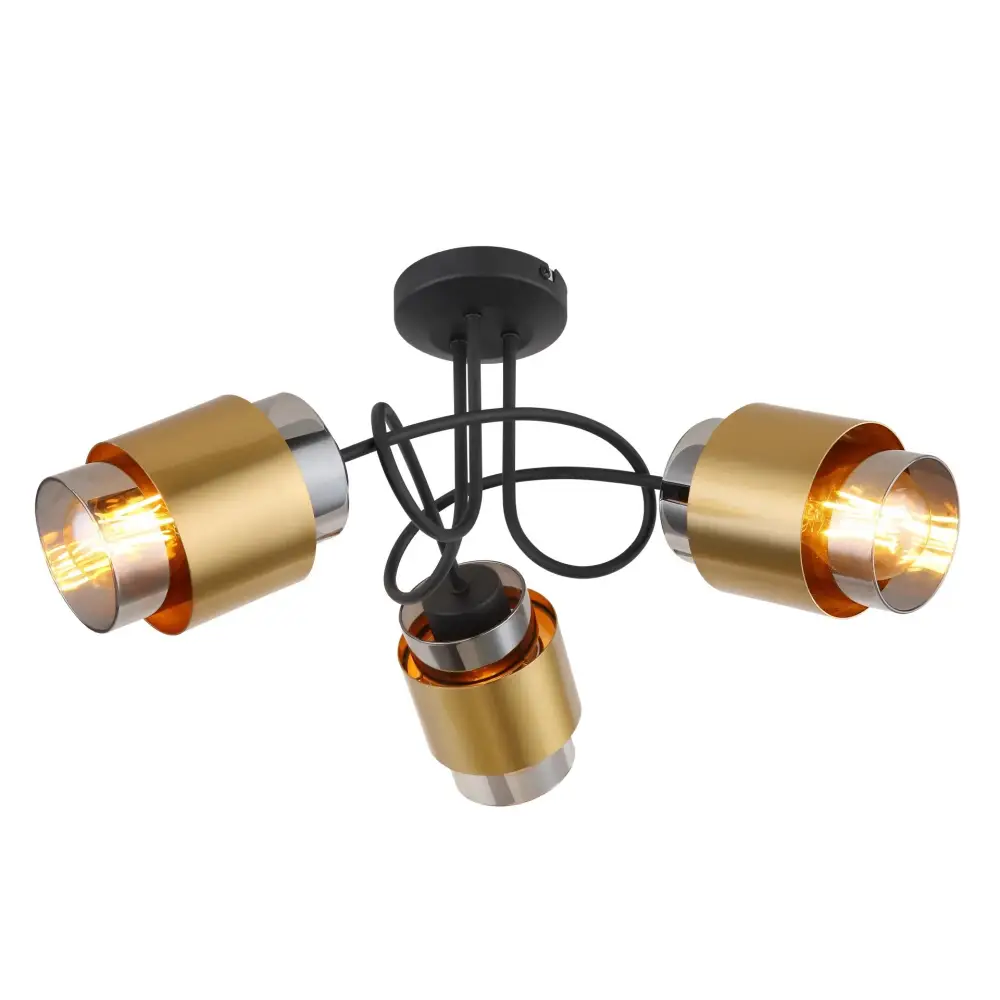 plafonjera globo Milley 15560-3D staklo crna