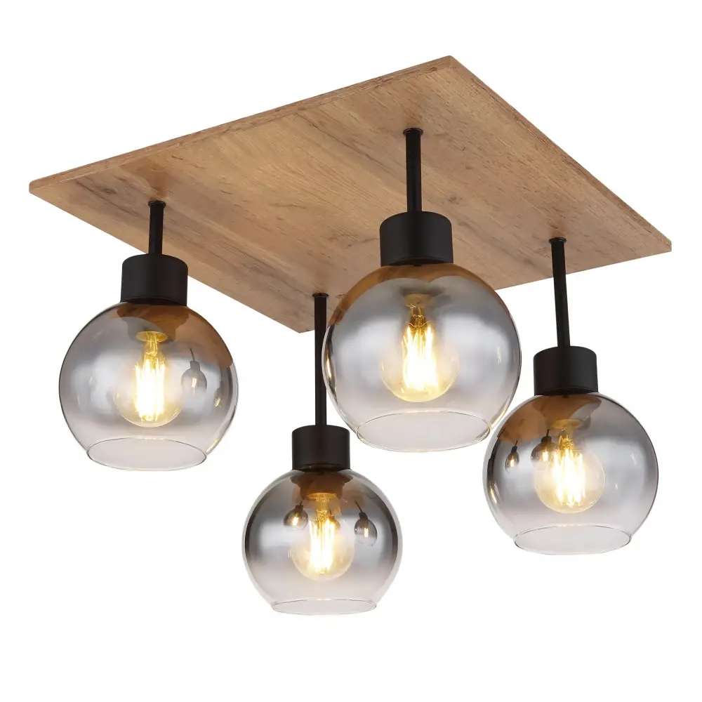 plafonjera globo Moitas 15656-4D MDF braon
