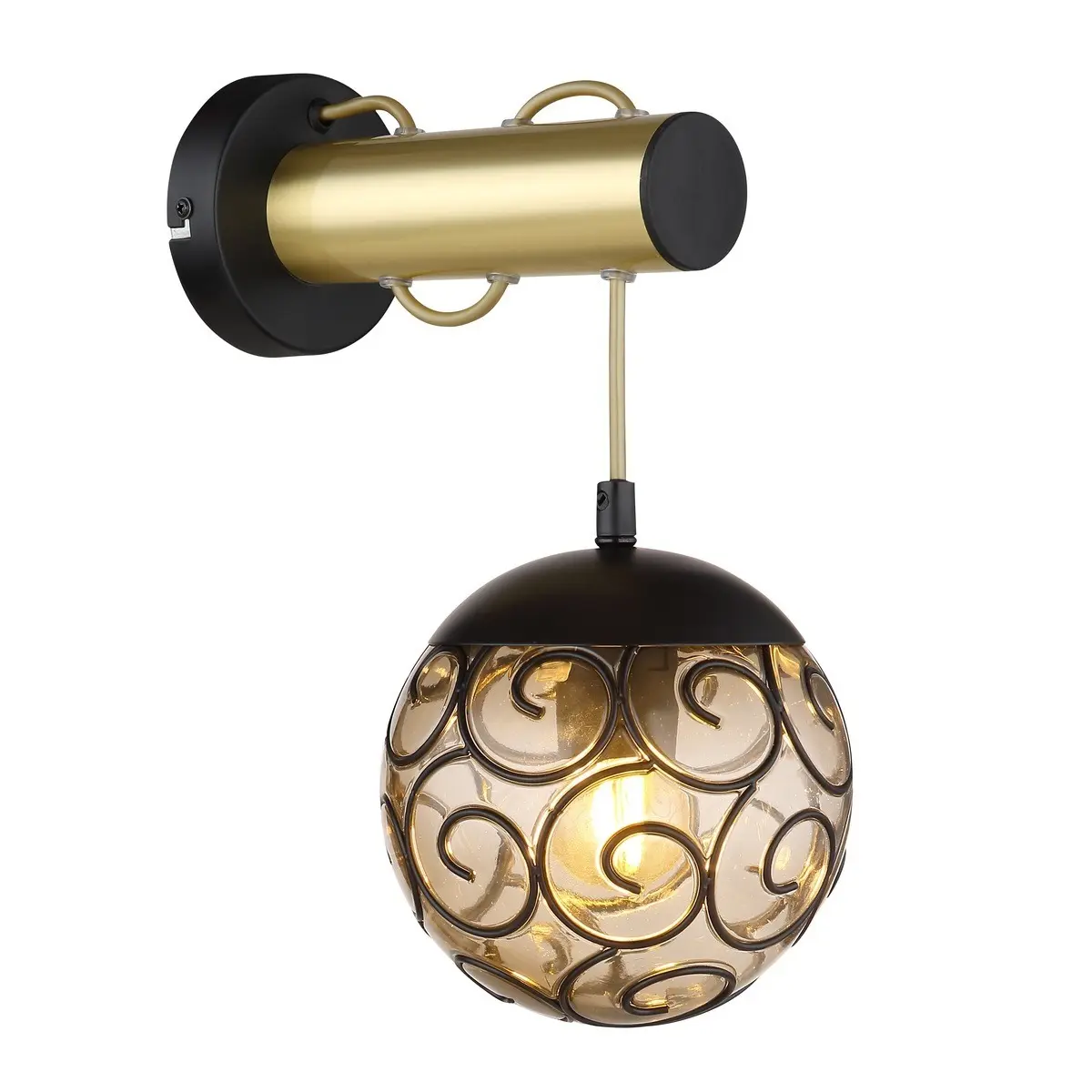zidna lampa Globo Fitz 15659W crna zlatna