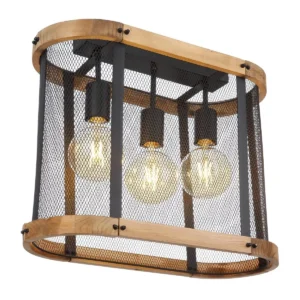 plafonjera Globo Jeanie 15661D crna drvo