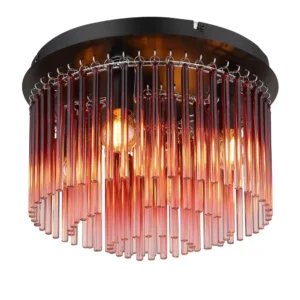 plafonjera globo Gorley 15698DBR staklo crvena