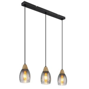 visilica Globo Reid 15706-3H crna drvo