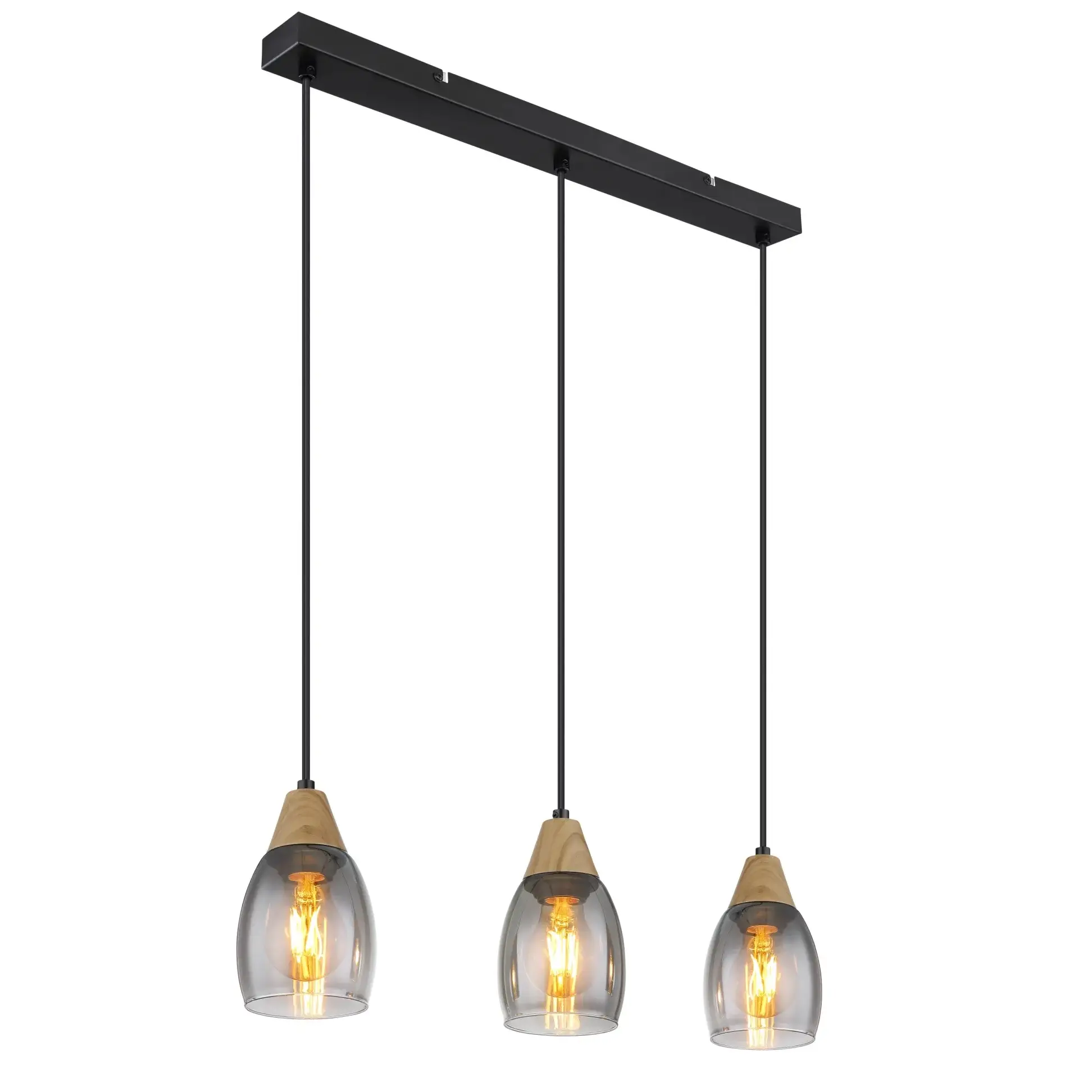 visilica Globo Reid 15706-3H crna drvo