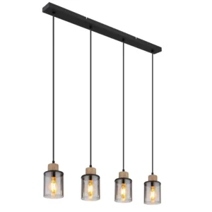 visilica Globo Reid 15707-4H crna drvo