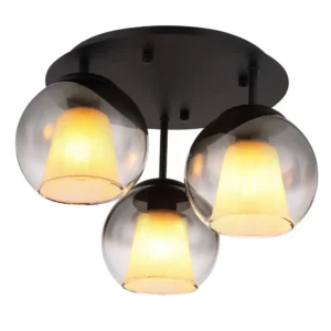 plafonjera globo Barry 15749-3D staklo crna