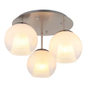 plafonjera globo Barry 15749N-3D staklo hrom