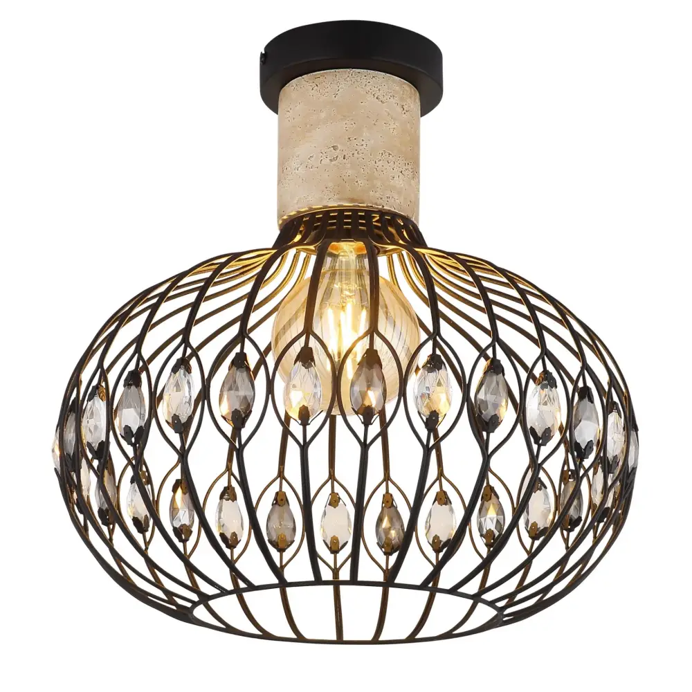 plafonjera globo Dorthy 15778D K5 kristal crna