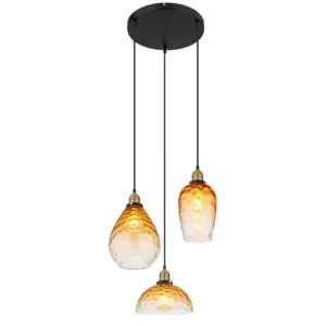 visilica Globo Salvy 15786-3H1 crna ćilibar