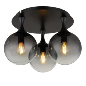 plafonjera globo Dalton 15885-3D staklo crna