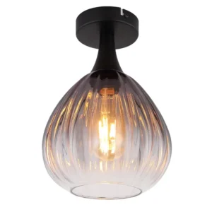plafonjera globo Olsen 15887D staklo crna