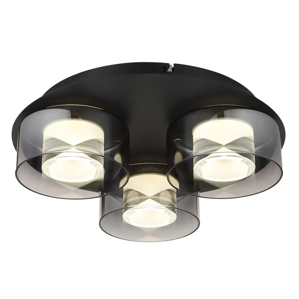 plafonjera globo Belinda 16024-3D staklo crna