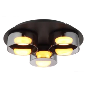 plafonjera globo Higgins 16055-3DS staklo crna