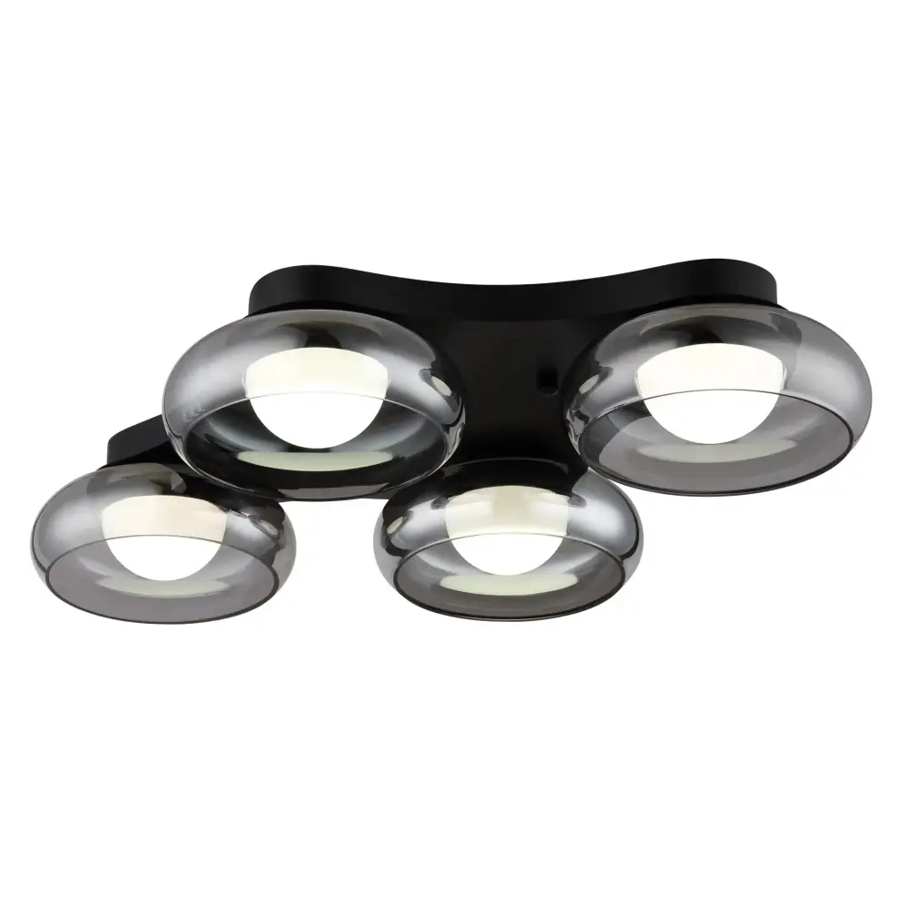 plafonjera globo Carlene 16700D4 staklo crna