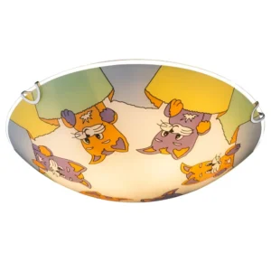 plafonjera globo Kiddy 40606 staklo bela