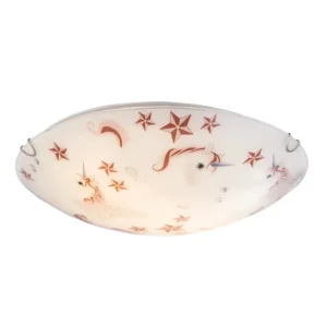 plafonjera globo Natalie 40609-2 staklo bela