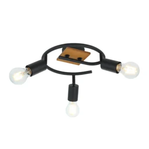 spot lampa Globo Martha 54008-3H drvo crna