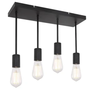plafonjera globo Martha 54008-4D metal crna