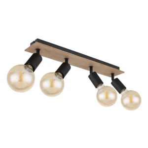 spot lampa Globo Martha 54008-4NH drvo crna