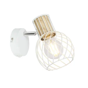 spot lampa Globo Luise 54012-1 bela drvo