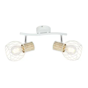 spot lampa Globo Luise 54012-2 bela drvo