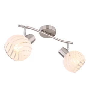 spot lampa Globo Willy 54025-2 nikl bela
