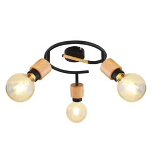spot lampa Globo Jorna 54031-3 crna drvo
