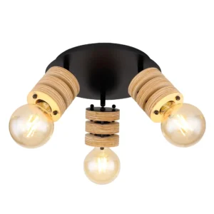 spot lampa Globo Angeline 54042-3 crna drvo