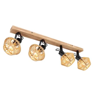 spot lampa Globo Valli 54043-4 drvo crna