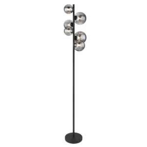 podna lampa Globo Riha 56133-6S crna