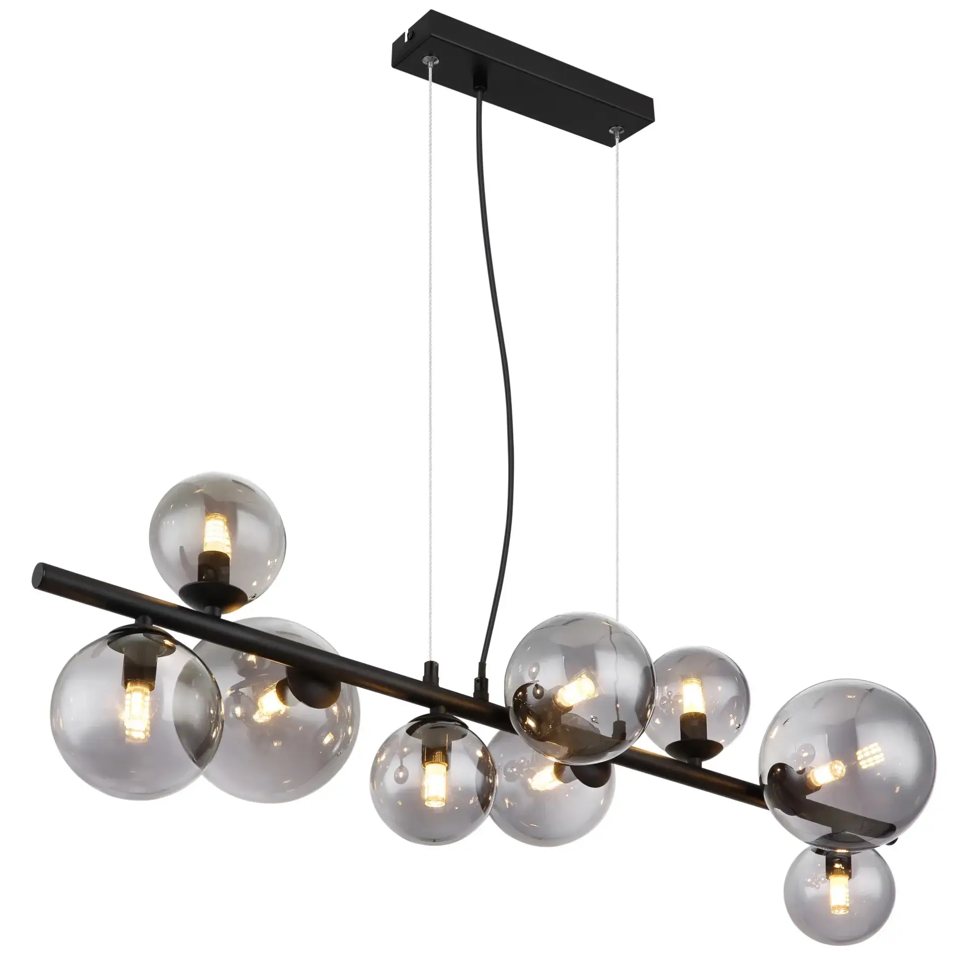 luster globo Riha 56133-9H staklo crna