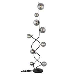 podna lampa Globo Riha 56133-9S crna