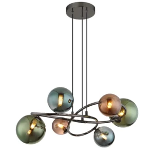 luster globo Riha 56142-6H staklo siva