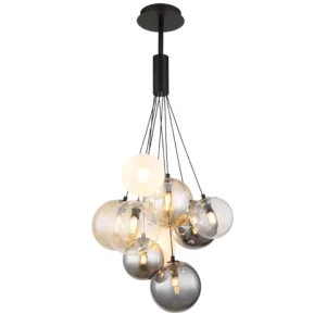 luster globo Ballgi 56144-9H staklo crna